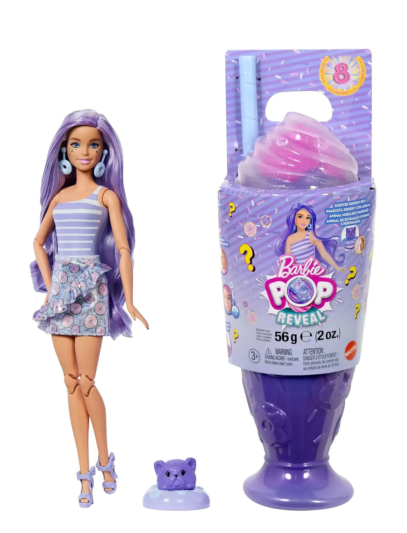 Barbie Pop Reveal Treat Series Doll & Accessories Set, Donut Dreams Fashion Doll & Pet, One Size, Multi/patterned, Dukker Og Tilbehør > Dukker, Børn