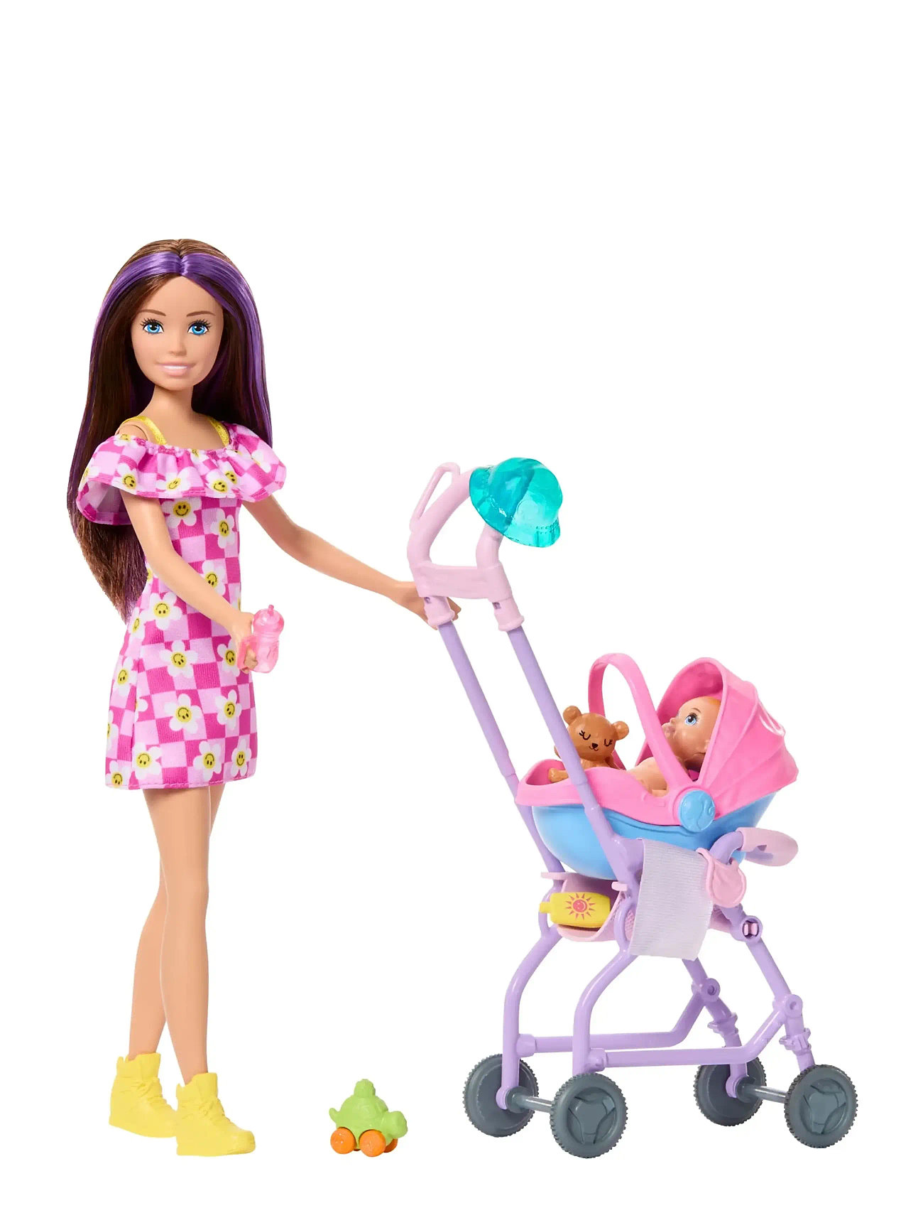Barbie Skipper Babysitters Inc. Playset With Skipper Doll, Baby Doll, Stroller & 7 Accessories, One Size, Pink, Dukker Og Tilbehør > Dukker, Børn