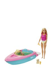 Doll and Boat with Puppy and Accessories, Floats in Water, for 3 to 7 Year Olds