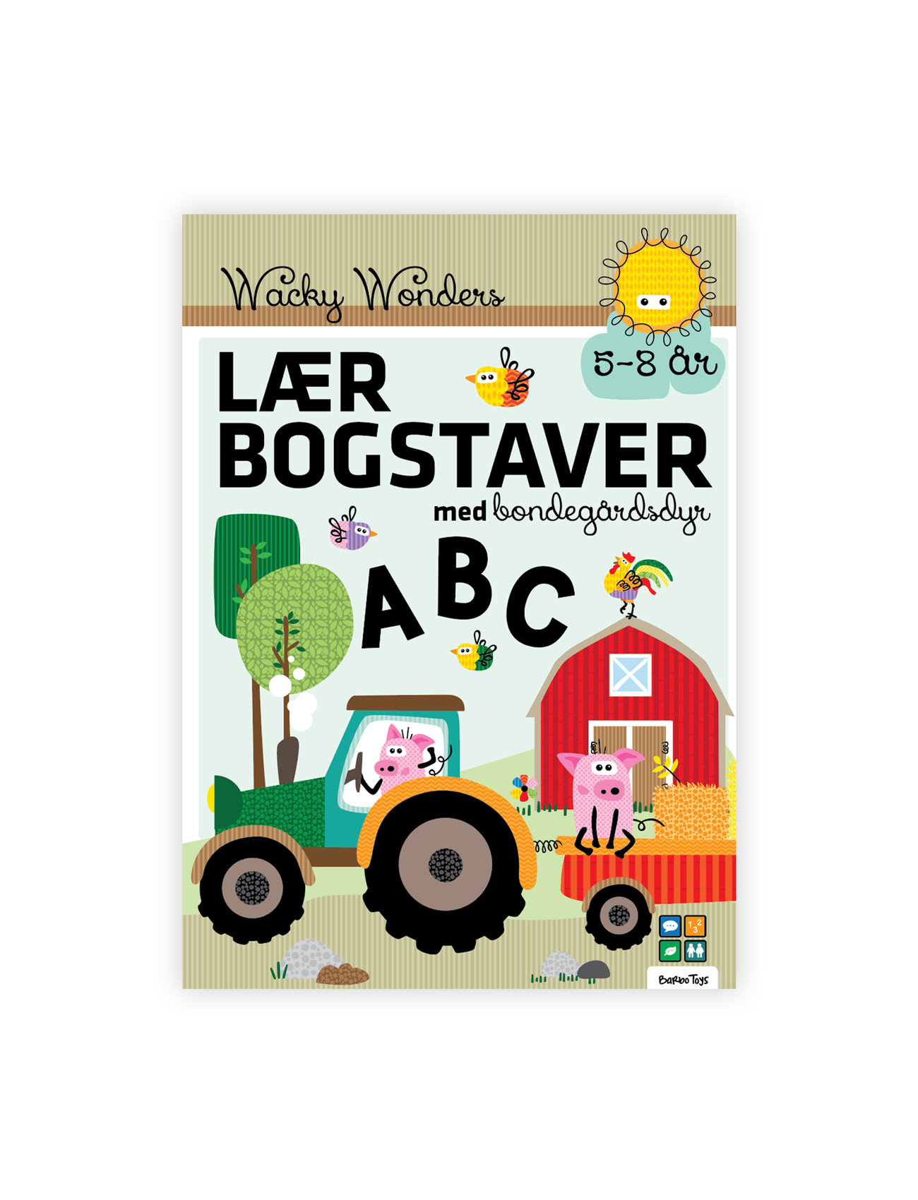 Aktivitetsbog Lær Bogstaver Med Wacky Wonders Bondegårdsdyr Toys Baby Books Educational Books Multi/patterned Barbo Toys