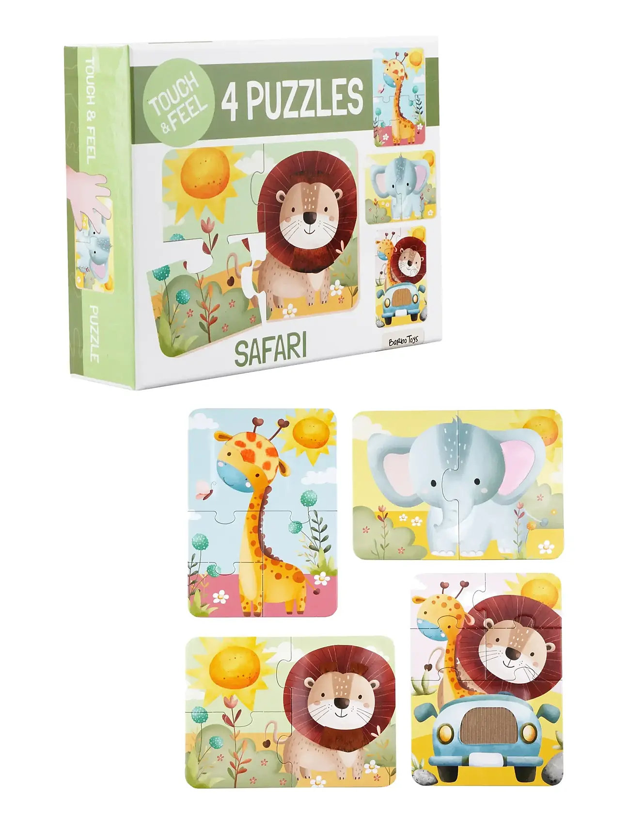 BARBO Spielzeug Safari Touch & Feel Puzzles Patterned - One Size - Kinder