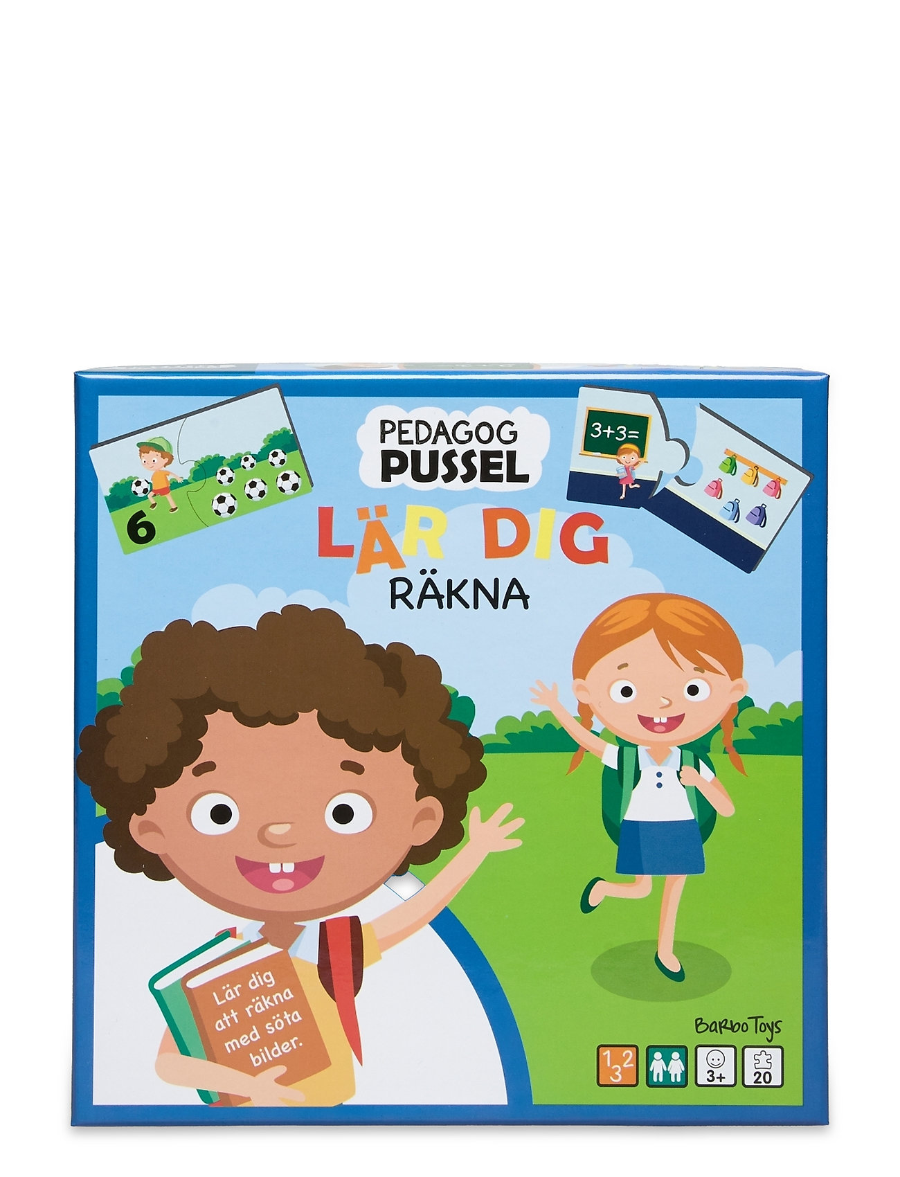 Pussel Pedagog - Lär Sig Räkna Toys Puzzles And Games Games Educational Games Multi/patterned Barbo Toys