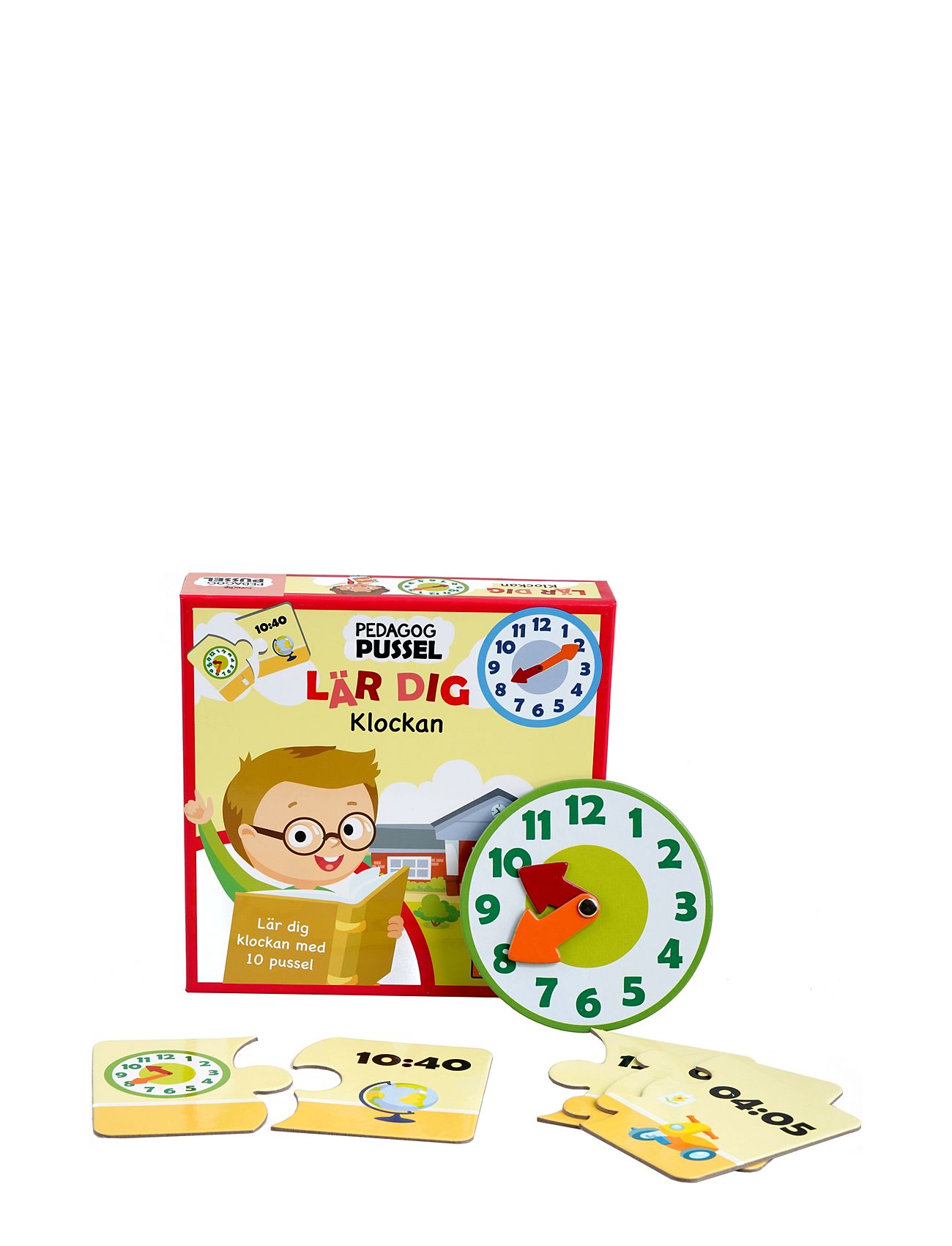 Pussel Pedagog - Lära Sig Klockan Toys Puzzles And Games Puzzles Pedagogical Puzzles Multi/patterned Barbo Toys