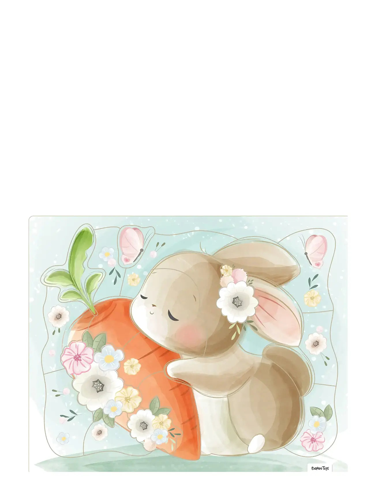 BARBO Spielzeug Frame Cardboard Puzzle - Rabbit Patterned - One Size - Kinder