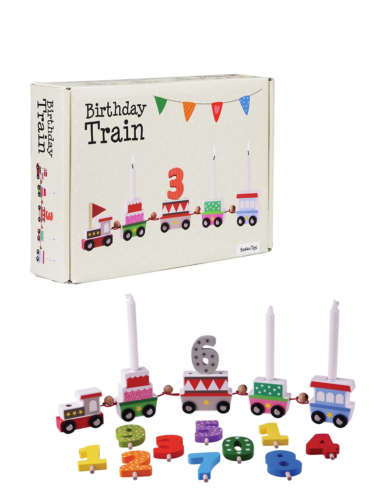 Birthday Train With Numbers - Barbo Wood Home Kids Decor Decoration Accessories-details Multi/patterned Barbo Toys