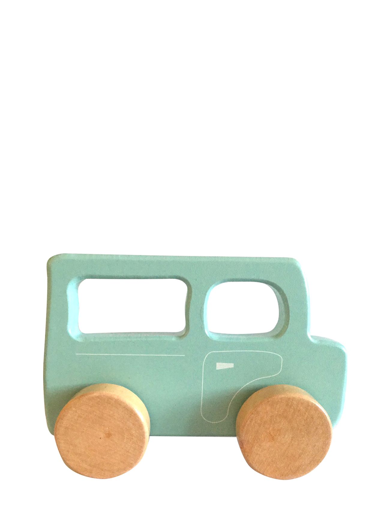 Small Wooden Car - Light Blue Toys Baby Toys Pull Along Toys Green Barbo Toys