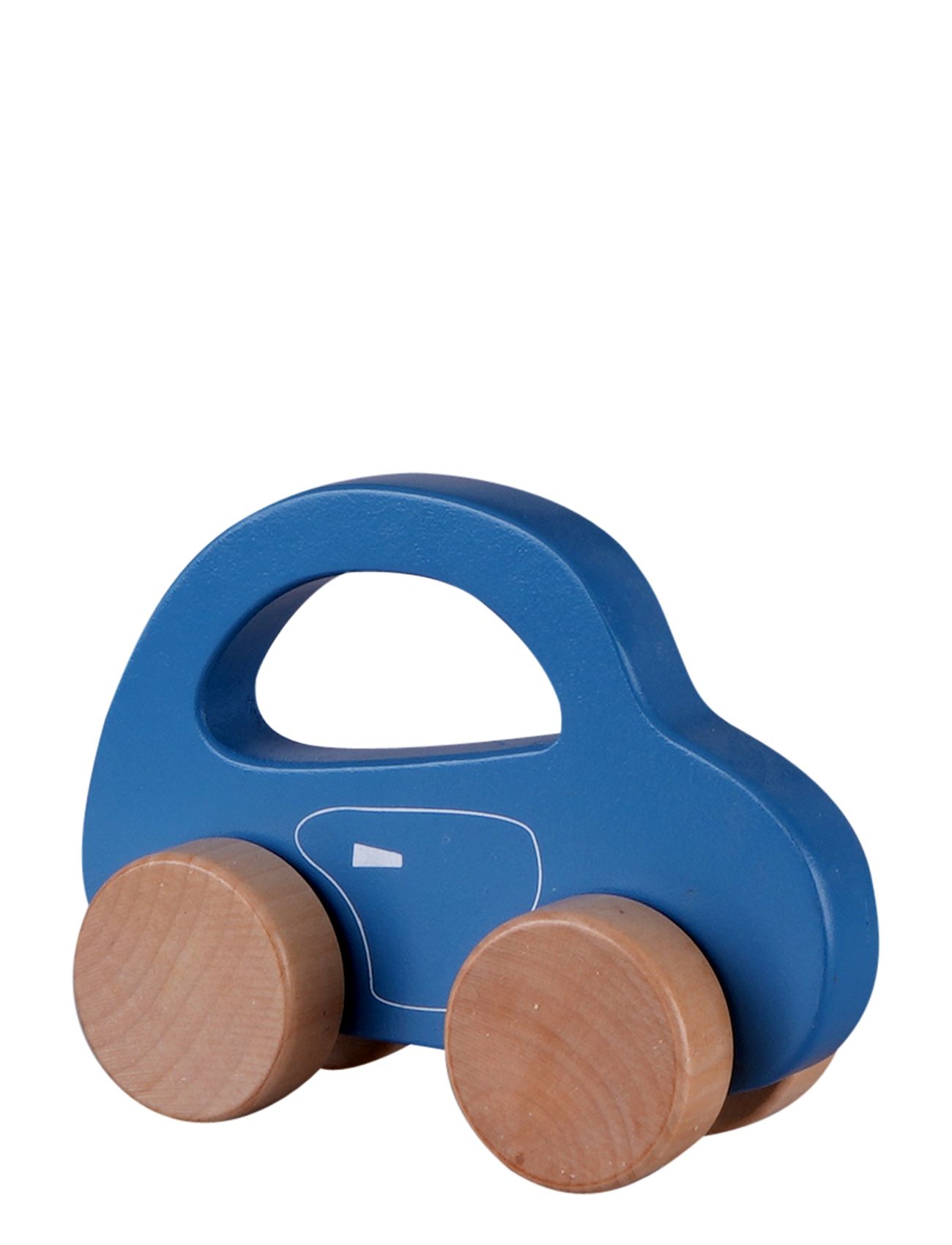 Small Wooden Car - Blue Toys Toy Cars & Vehicles Toy Cars Multi/patterned Barbo Toys