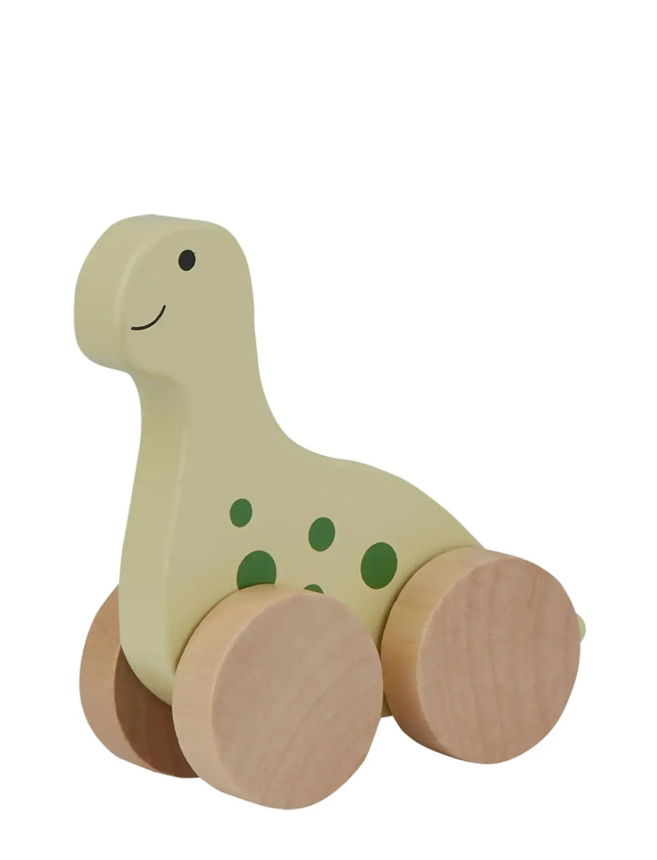 BARBO Spielzeug Wooden Dino On Wheel Grün - One Size - Kinder