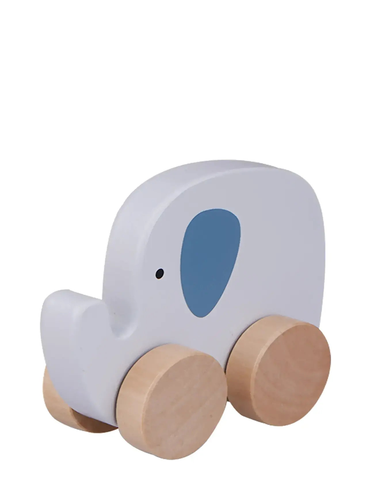 BARBO Spielzeug Wooden Elephant On Wheel Blau - One Size - Kinder