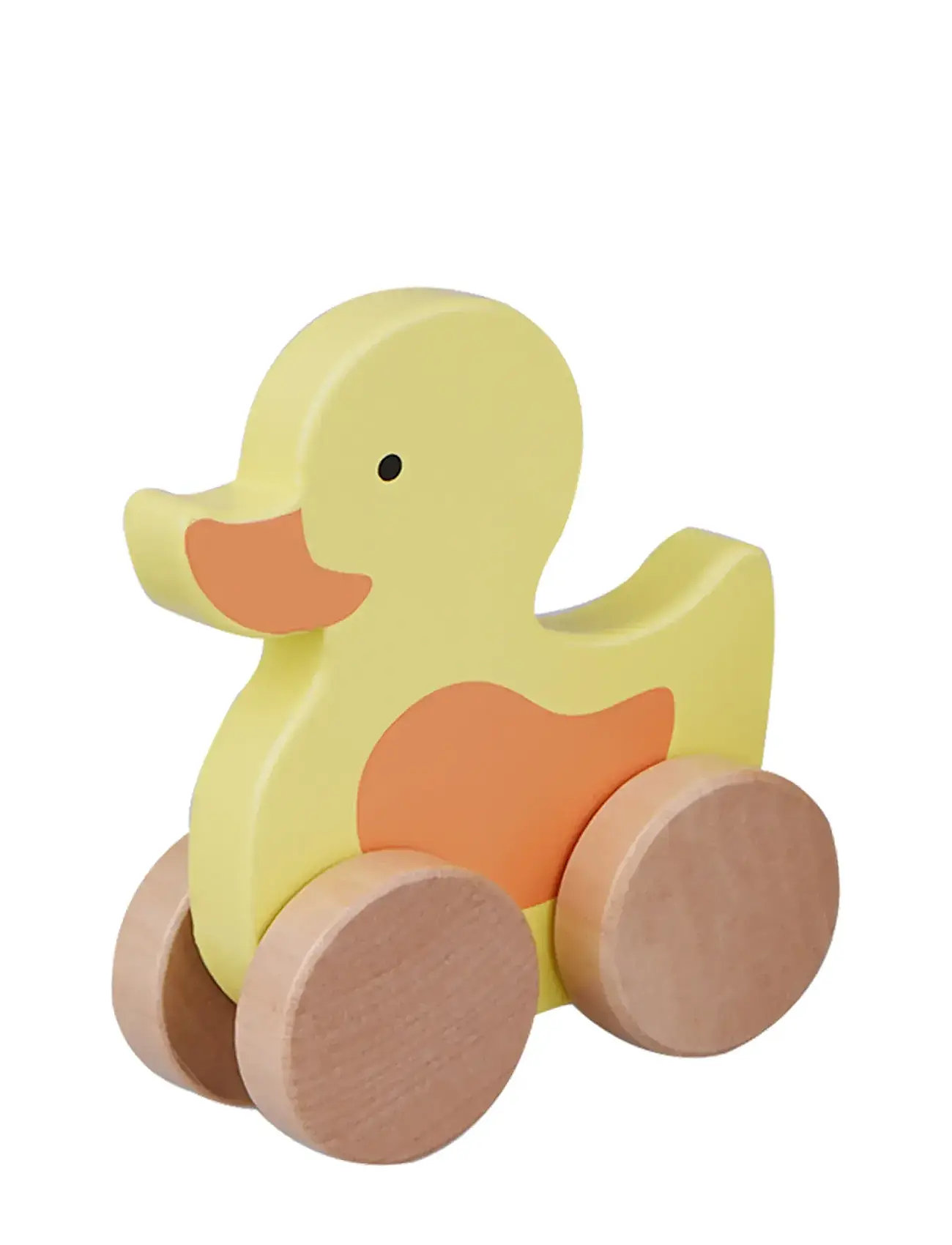 BARBO Spielzeug Wooden Duck On Wheel Gelb - One Size - Kinder
