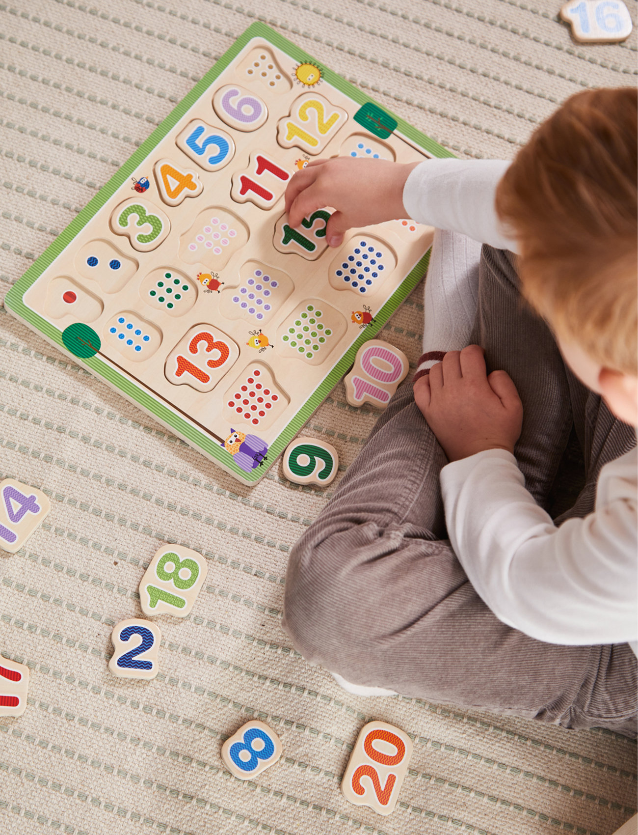Barbo Legetøj Wacky Wonders - Wooden Puzzle - 123, One Size, Multi/patterned, Puslespil > Pædagogiske Puslespil, Børn