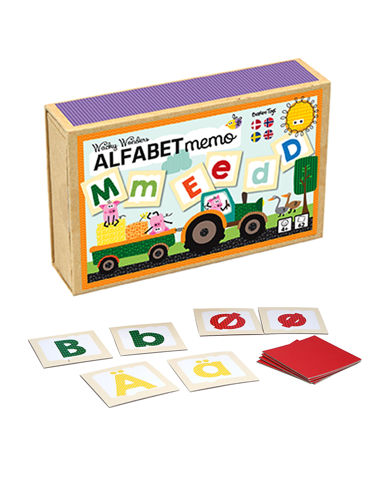 Wacky Wonders Alphabet Memo Toys Puzzles And Games Games Memory Multi/patterned Barbo Toys