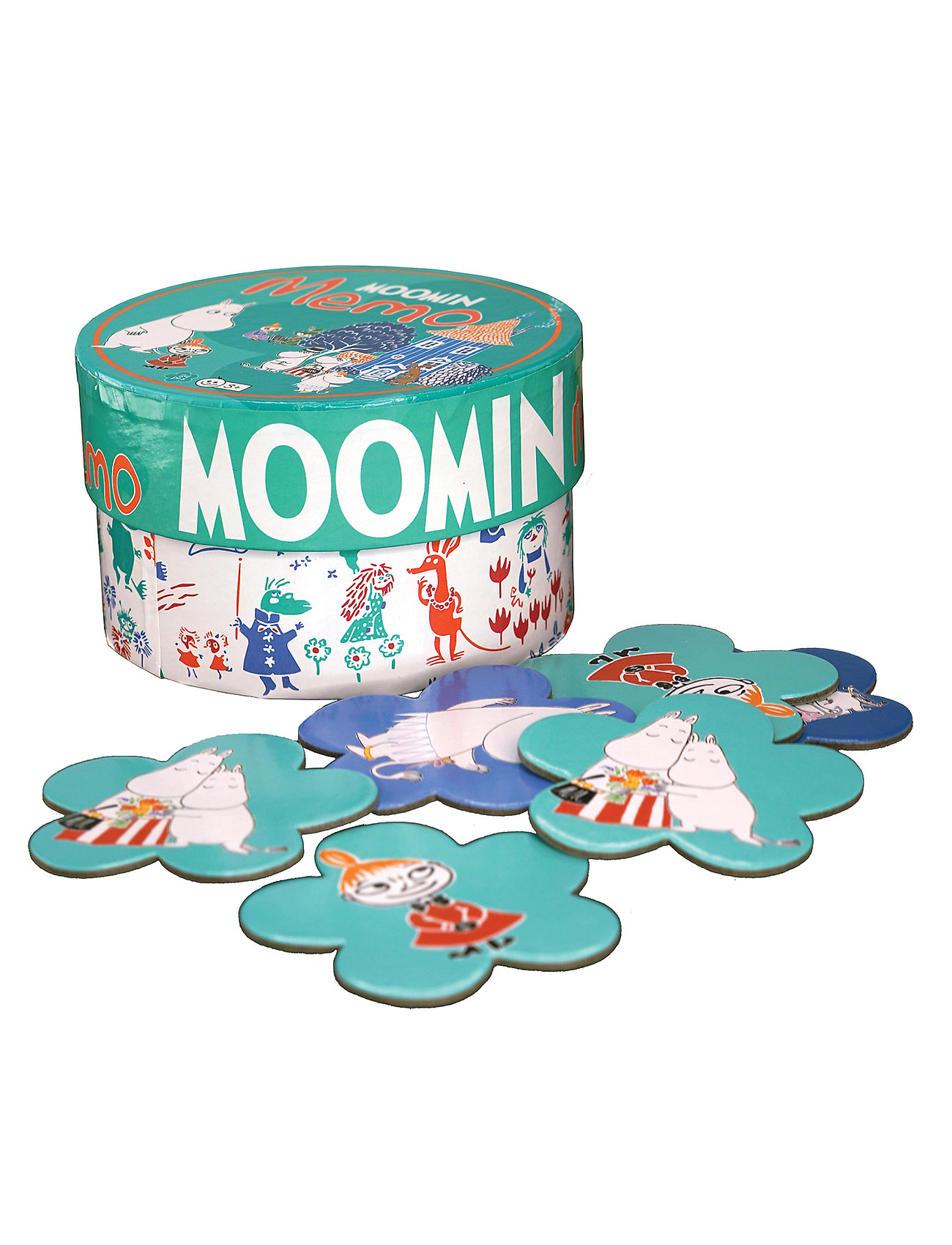 Moomin Round Memo With Flower Bricks Toys Puzzles And Games Games Memory Multi/patterned MUMIN