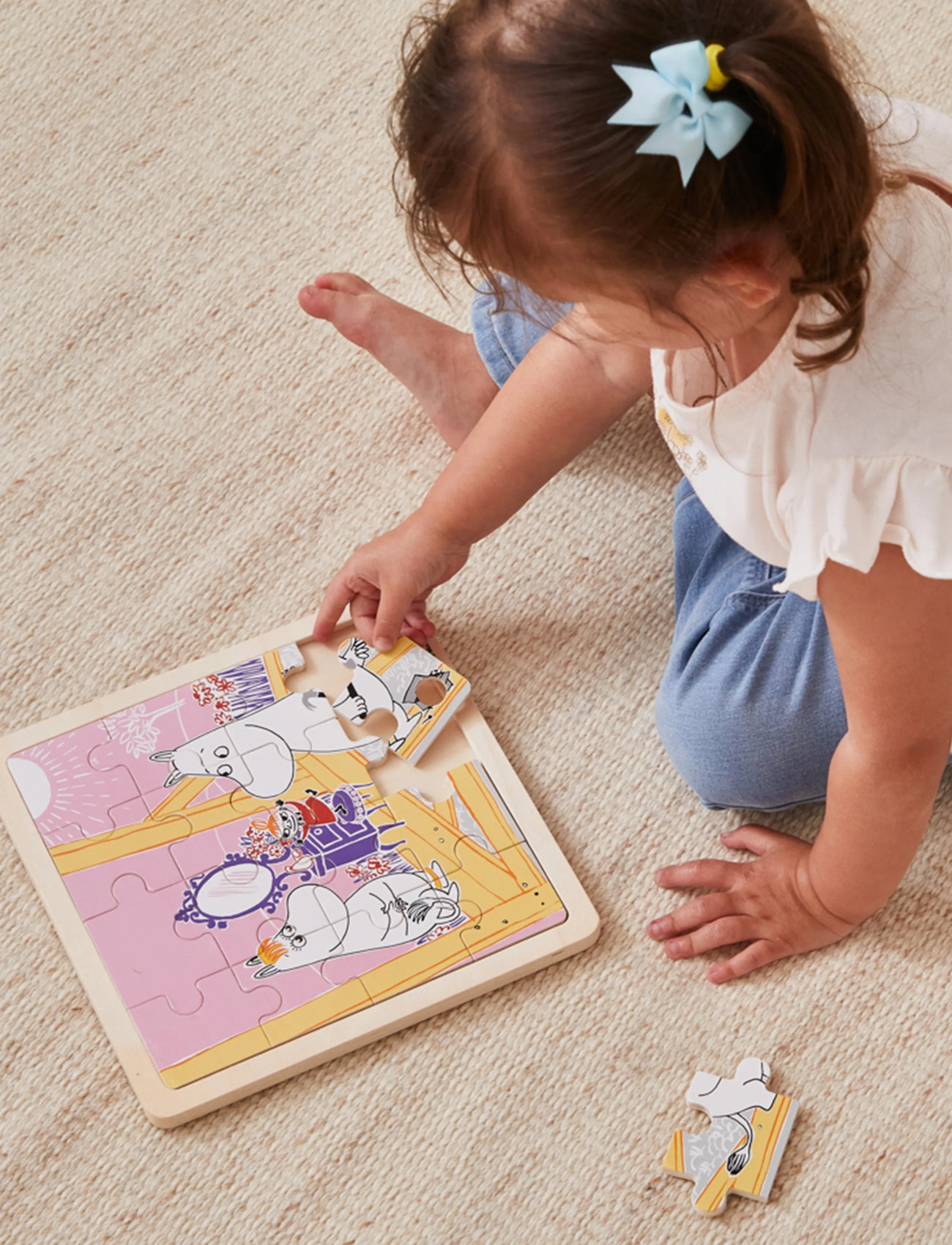 MUMIN Moomin - Wooden Square Puzzle - Construction Fun, One Size, Multi/patterned, Puslespil > Puslespil Af Træ, Børn
