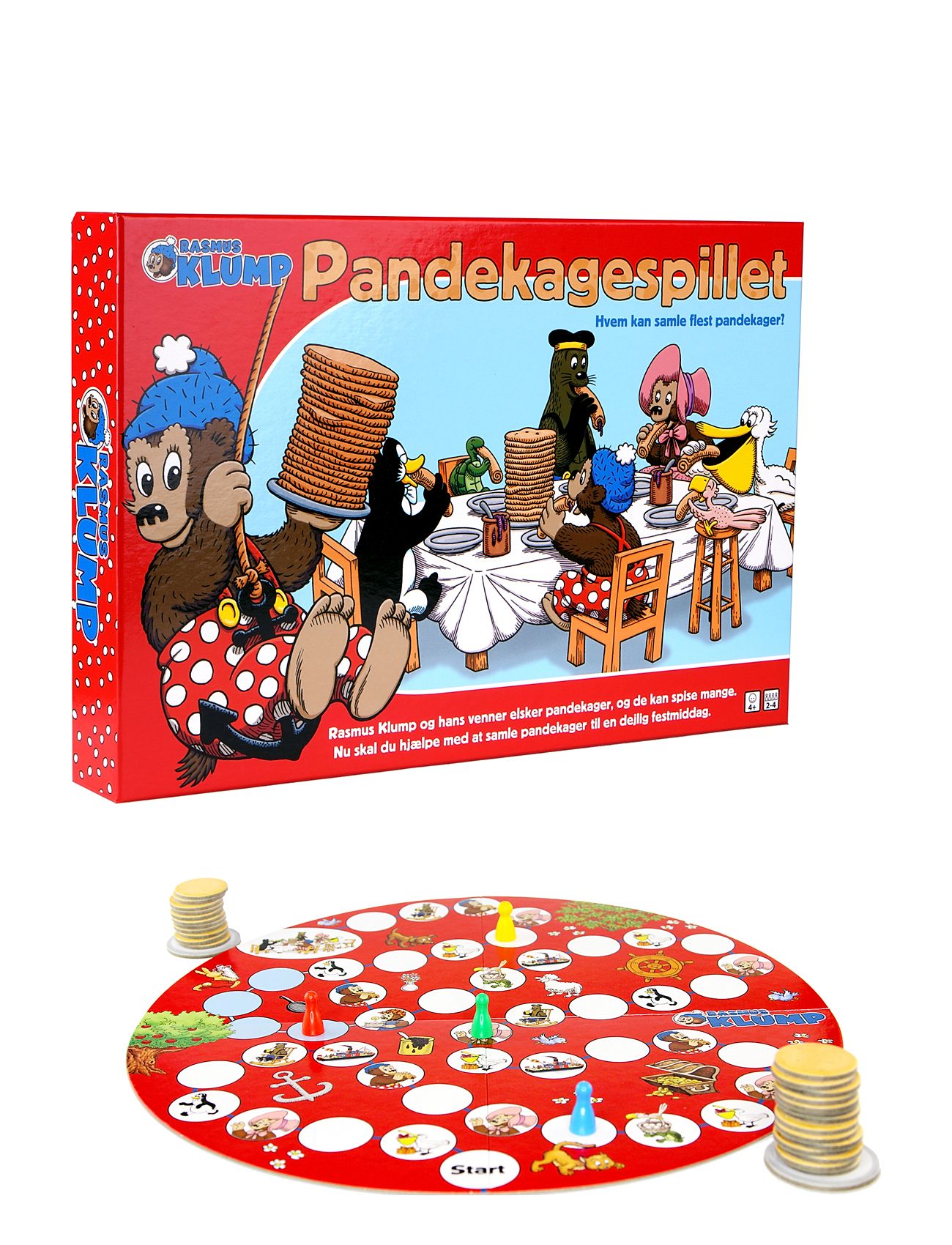 Rasmus Klump Pandekagespil Toys Puzzles And Games Games Board Games Multi/patterned Rasmus Klump