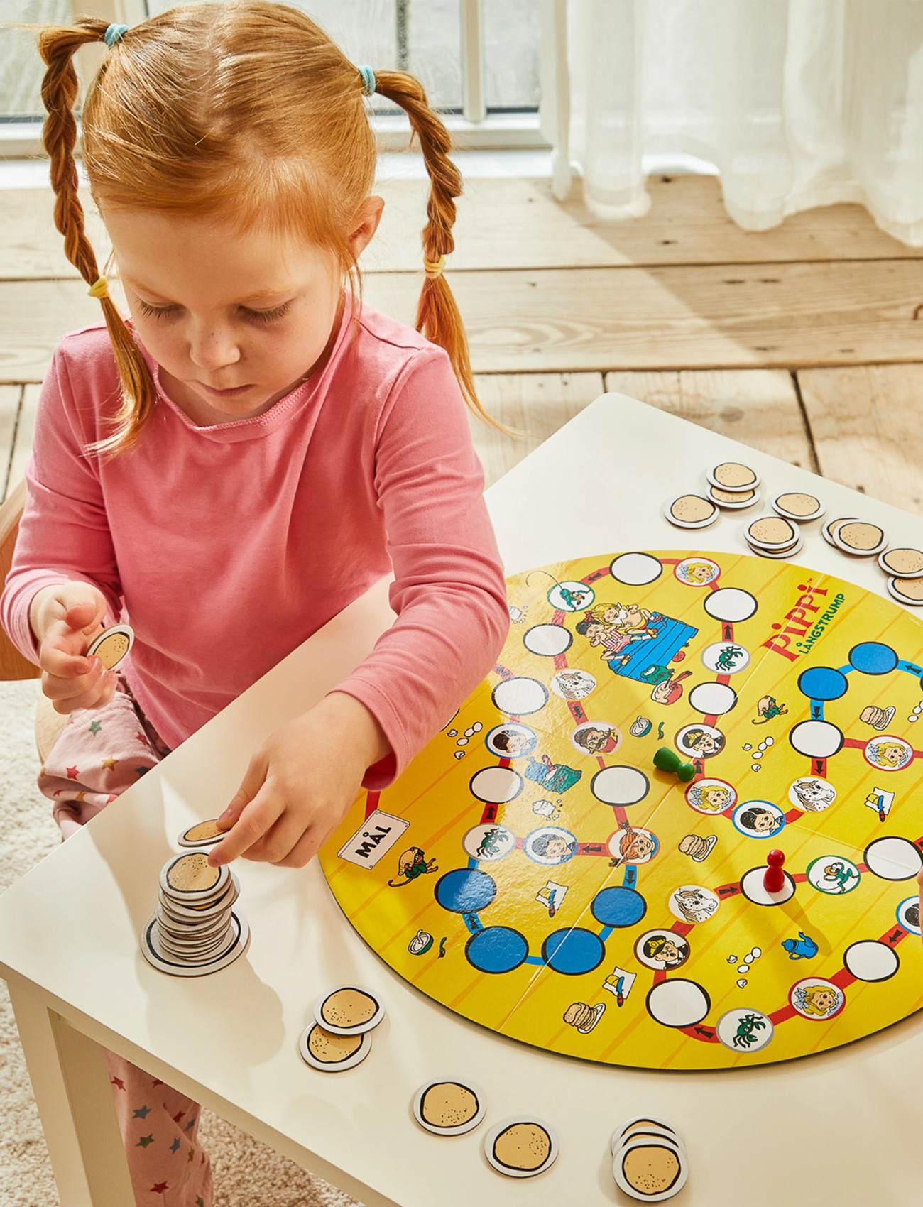 Pippi Langstrømpe Pippi Pancake Board Game, One Size, Yellow, Spil > Brætspil, Børn