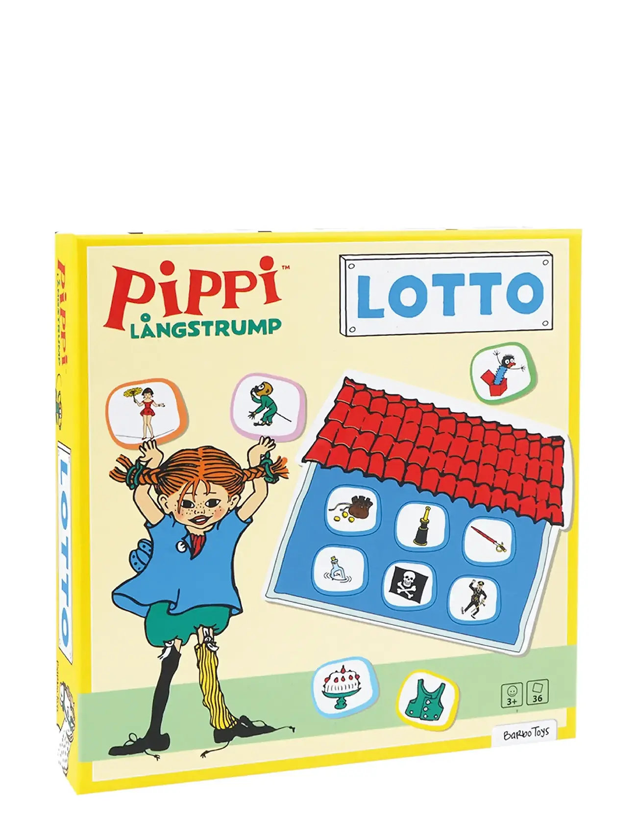 Pippi Langstrømpe Pippi Lotto Game, One Size, Yellow, Spil > Pædagogiske Spil, Børn