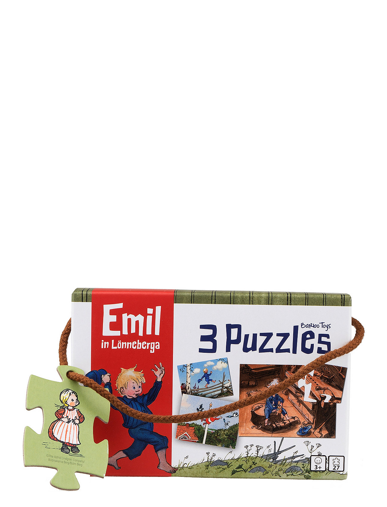 Emil 3 Puslespil I Æske Toys Puzzles And Games Puzzles Classic Puzzles Multi/patterned Emil I Lönneberga