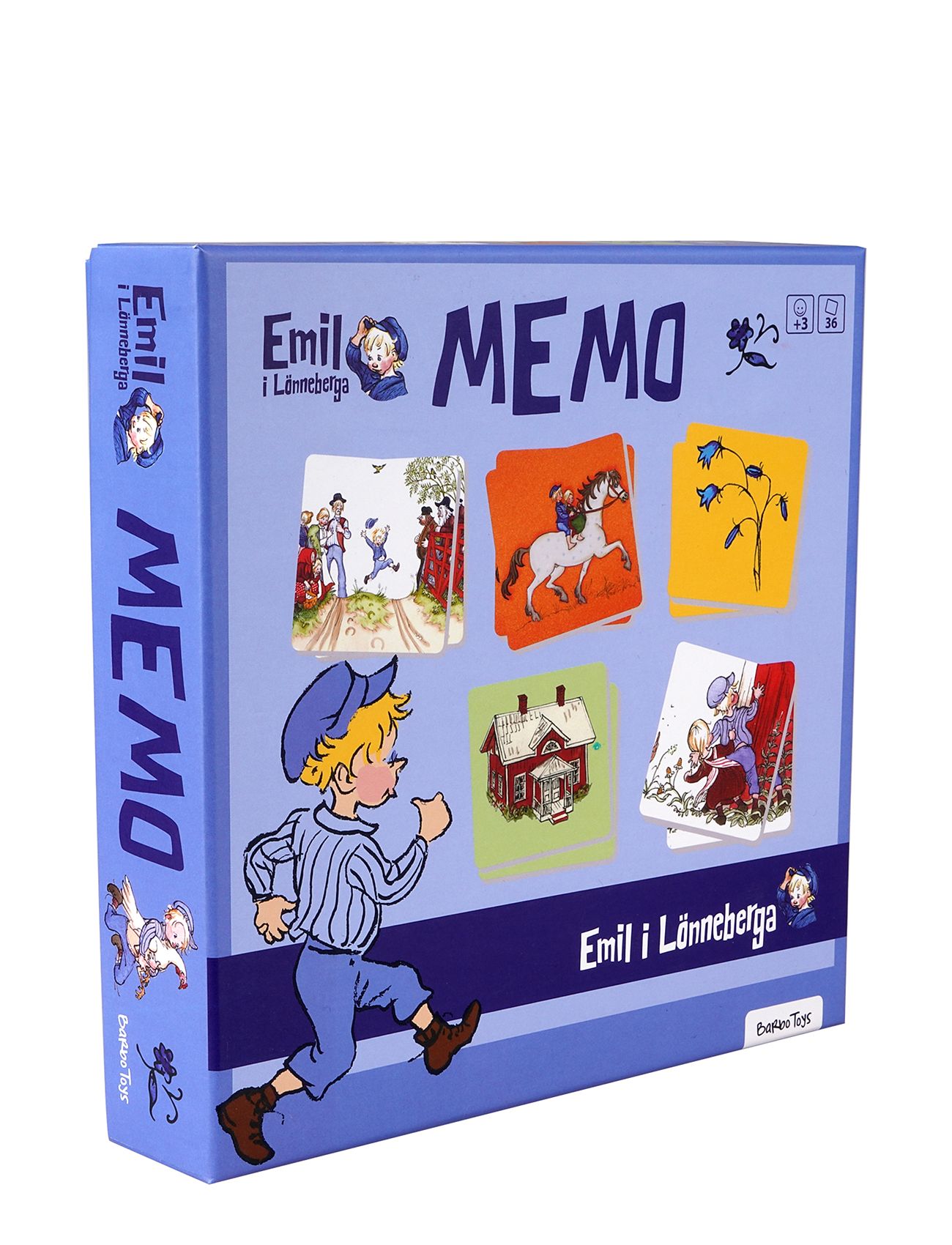 Emil Fra Lønneberg Square Memo Toys Puzzles And Games Games Memory Multi/patterned Barbo Toys