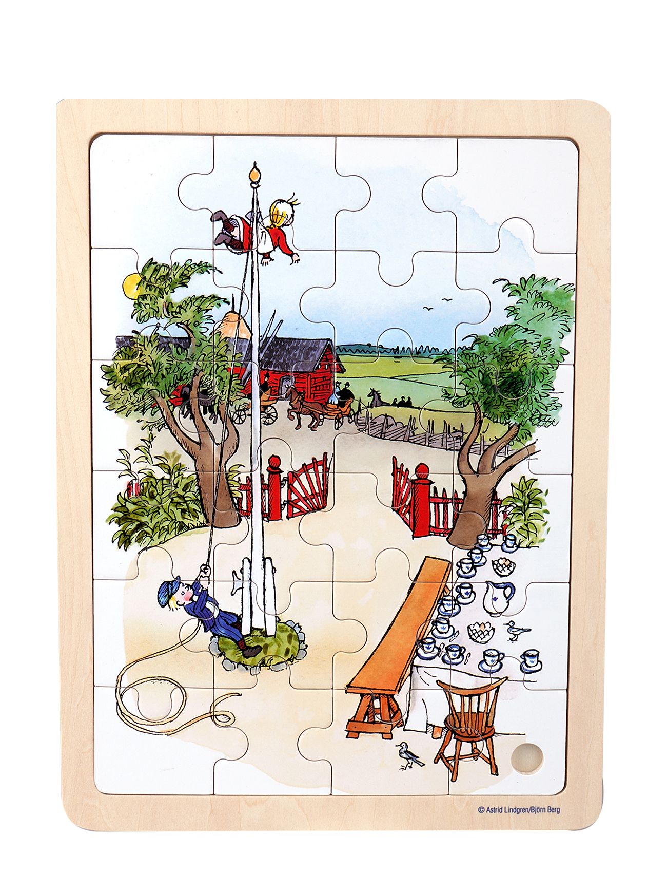 Emil Fra Lønneberg Wooden Frame Puzzle - Fsc Toys Puzzles And Games Puzzles Classic Puzzles Multi/patterned Barbo Toys