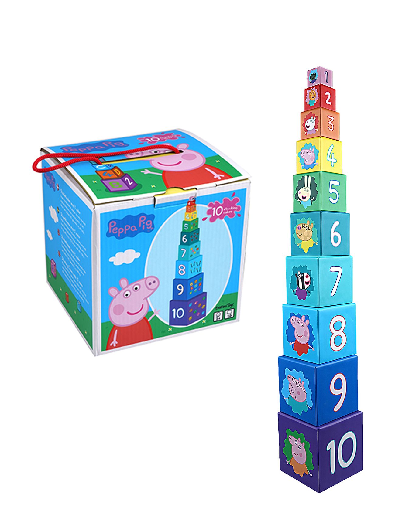 Peppa Pig Stacking Cubes Toys Baby Toys Educational Toys Stackable Blocks Multi/patterned Gurli Gris