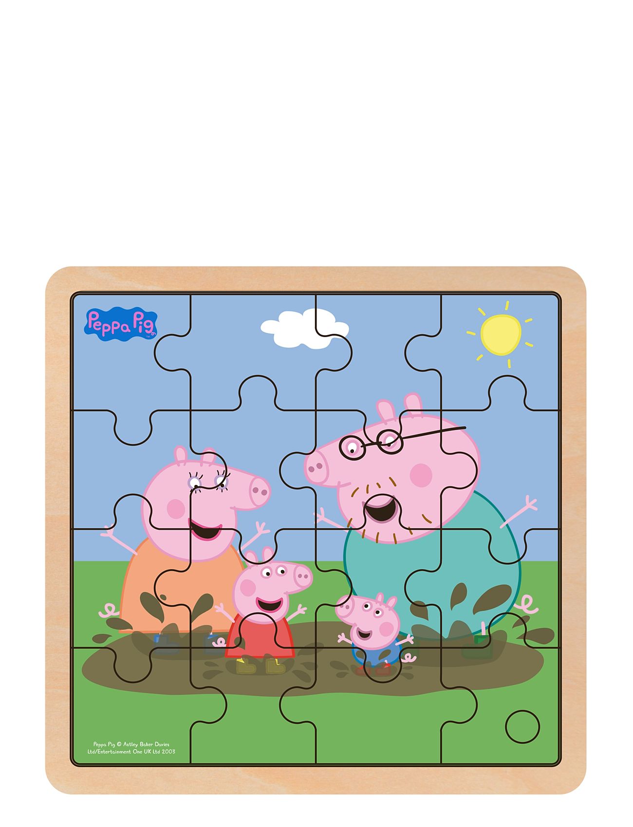 Peppa Pig - Wooden Puzzle - Mud Toys Puzzles And Games Puzzles Wooden Puzzles Multi/patterned Gurli Gris
