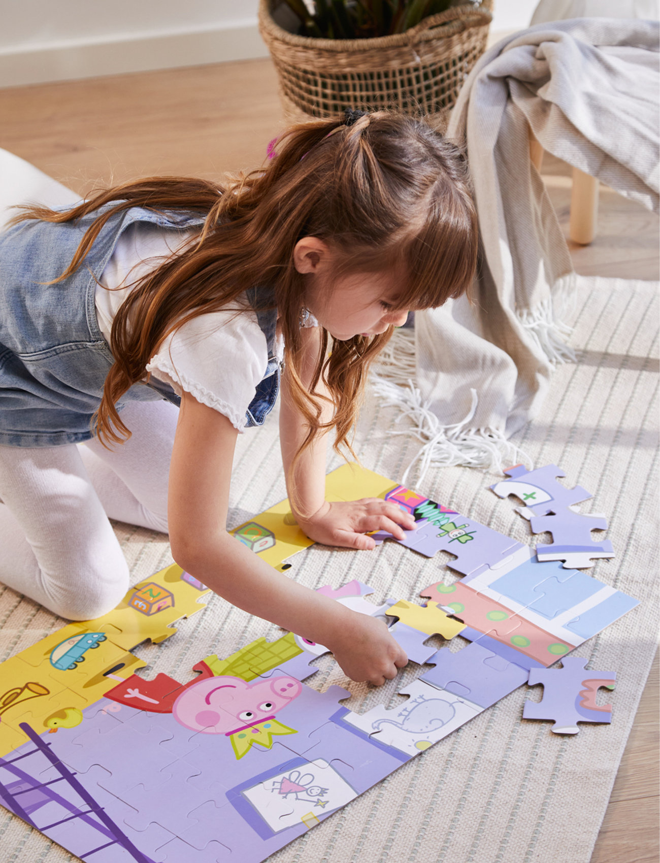 Gurli Gris Peppa Pig - Teddy Puzzle Suitcase, One Size, Multi/patterned, Puslespil > Klassiske Puslespil, Børn