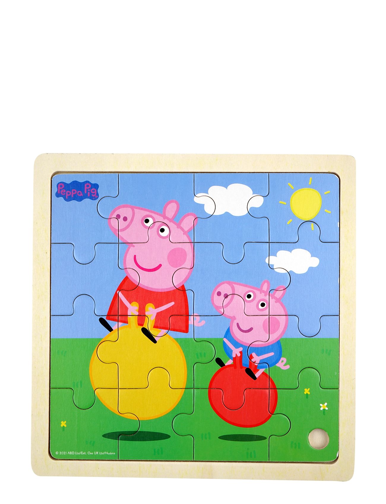 Peppa Pig - Wooden Puzzle – Bouncy Ball Toys Puzzles And Games Puzzles Wooden Puzzles Multi/patterned Barbo Toys