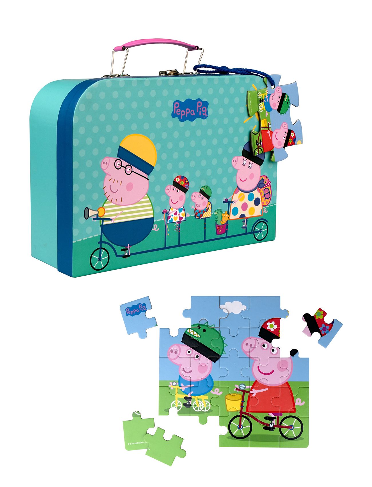 Peppa Pig Suitcase With A Puzzle Toys Puzzles And Games Puzzles Classic Puzzles Multi/patterned Barbo Toys