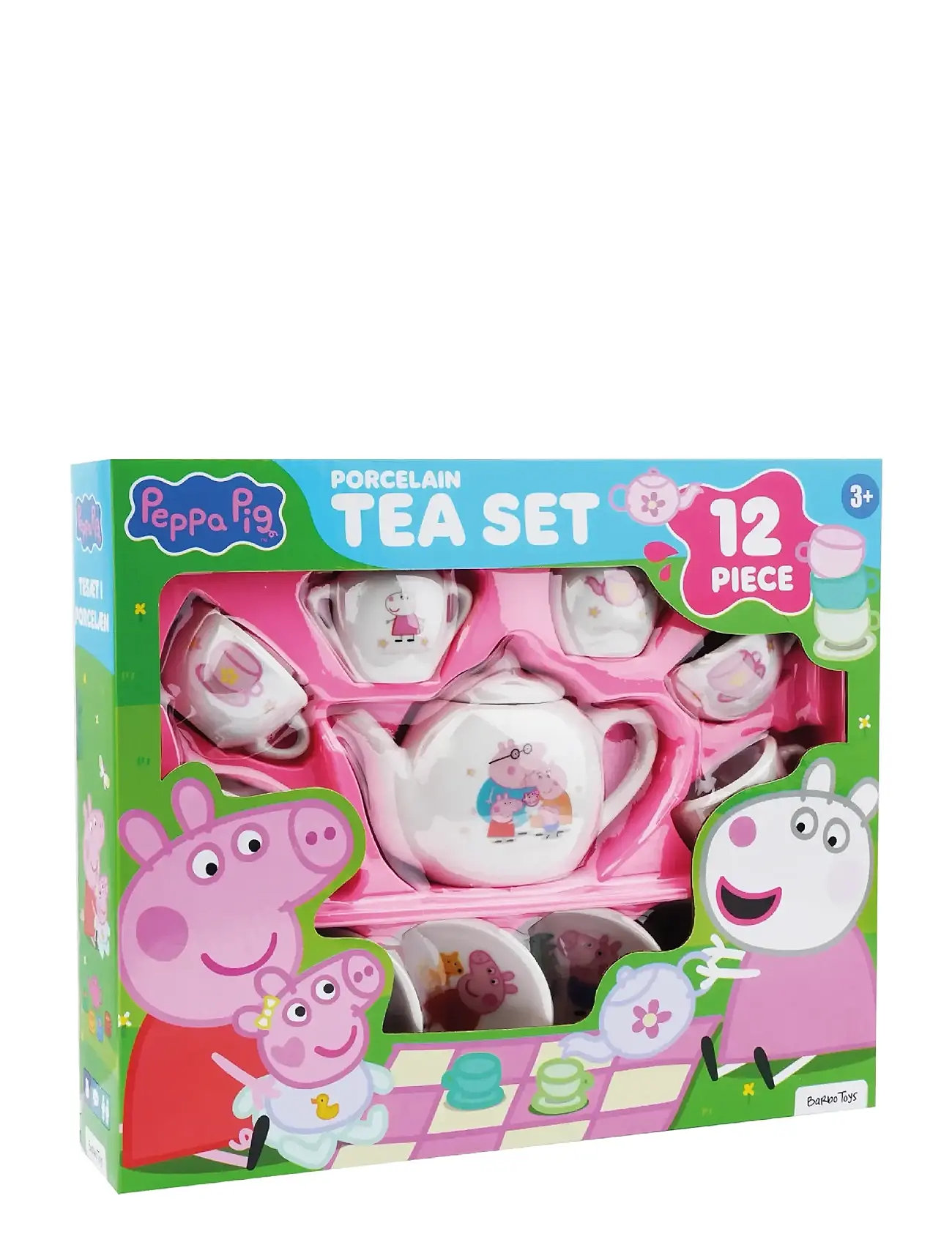 BARBO Spielzeug Peppa Pig - 12 Pcs Porcelain Tea Set Pink - One Size - Kinder
