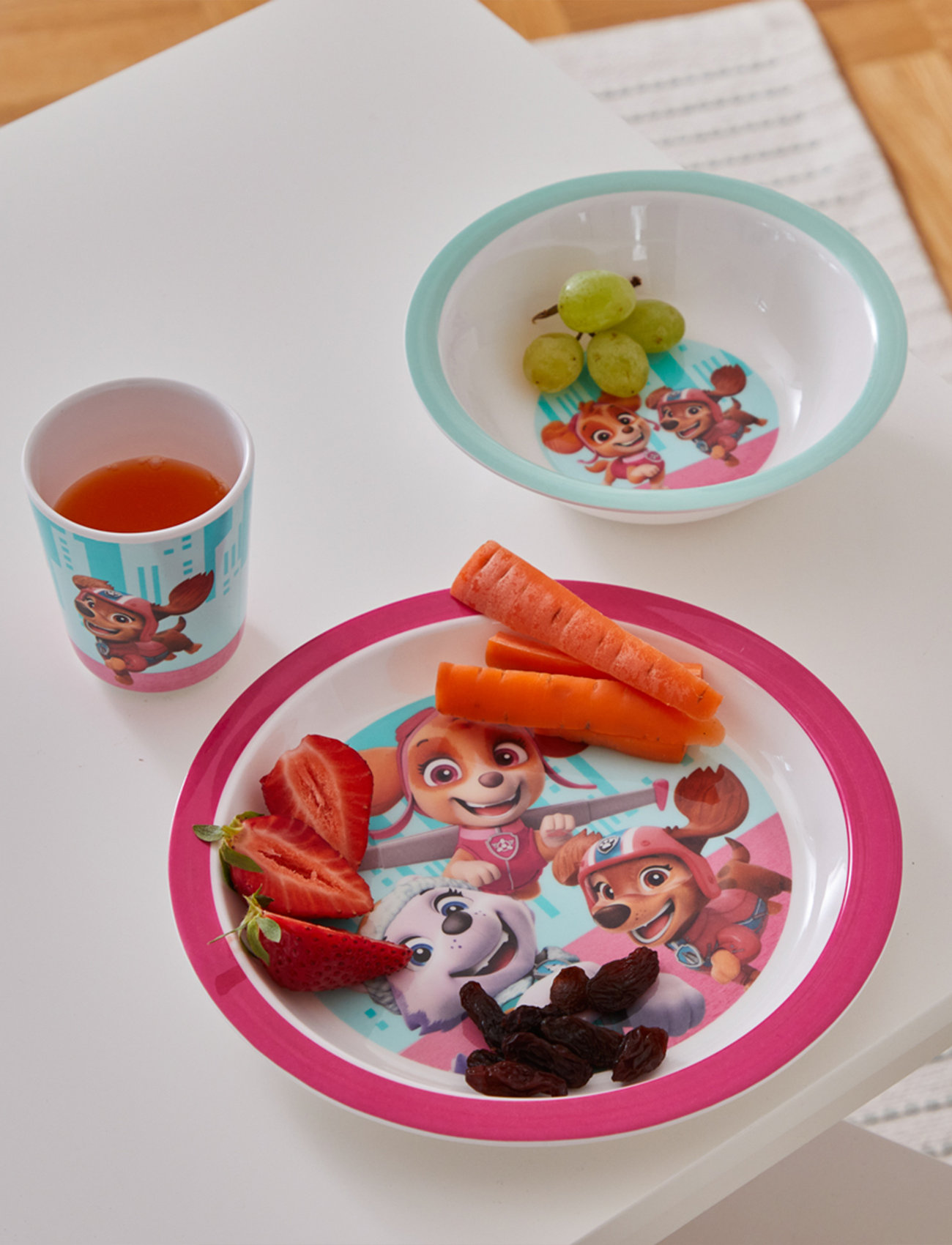 Paw Patrol Paw Patrol 3 Pcs Mealtime Set - Pink, One Size, Multi/patterned, Måltid > Middagssæt, Børn