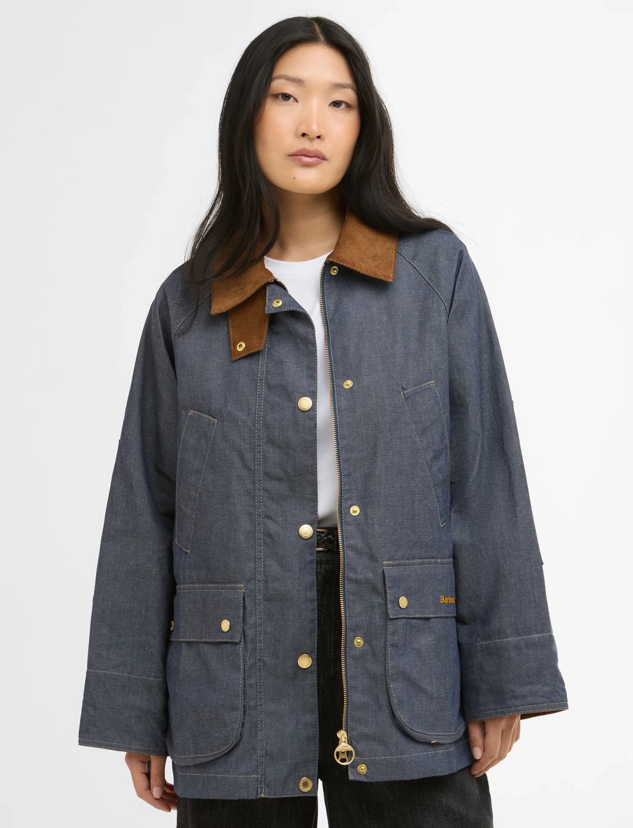 Barbour Barbour Asker Casual, 46, Blue, Jakker > Denim, Dame