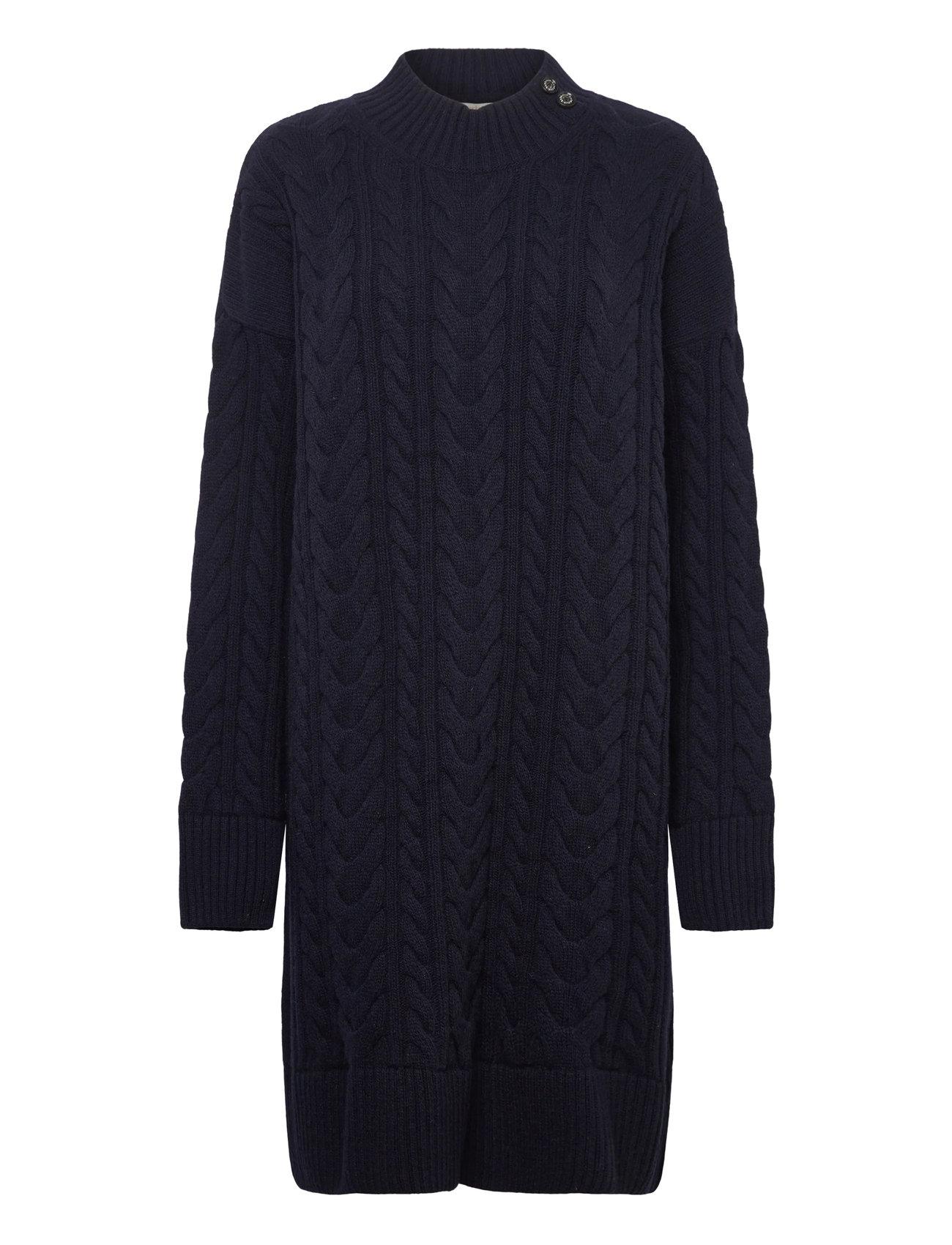 Barbour Barbour Belford Knitted Mini Dress, 42, Navy, Kjoler > Strikkede Kjoler, Dame
