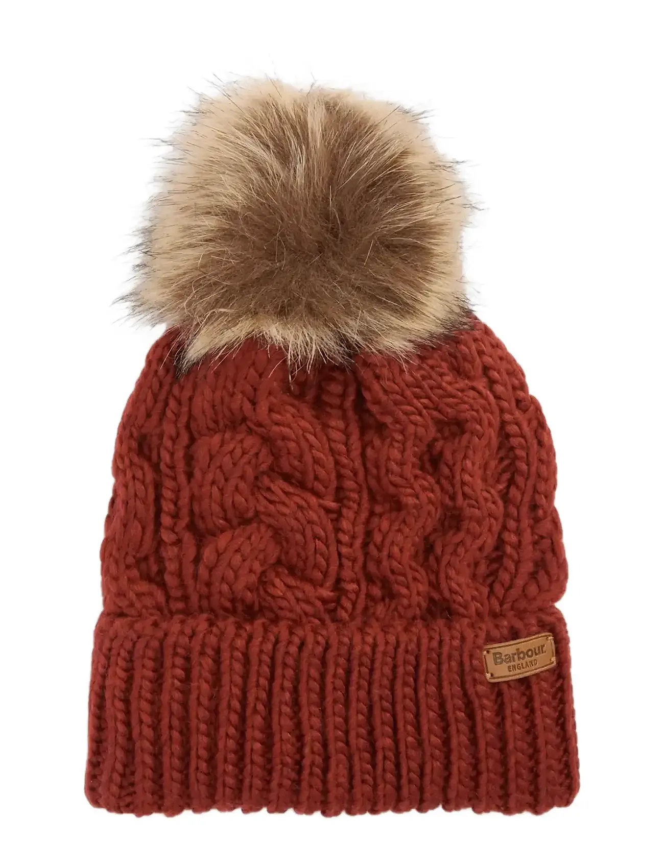 Barbour Barbour Penshaw Beanie, One Size, Red, Hovedbeklædning > Huer, Dame