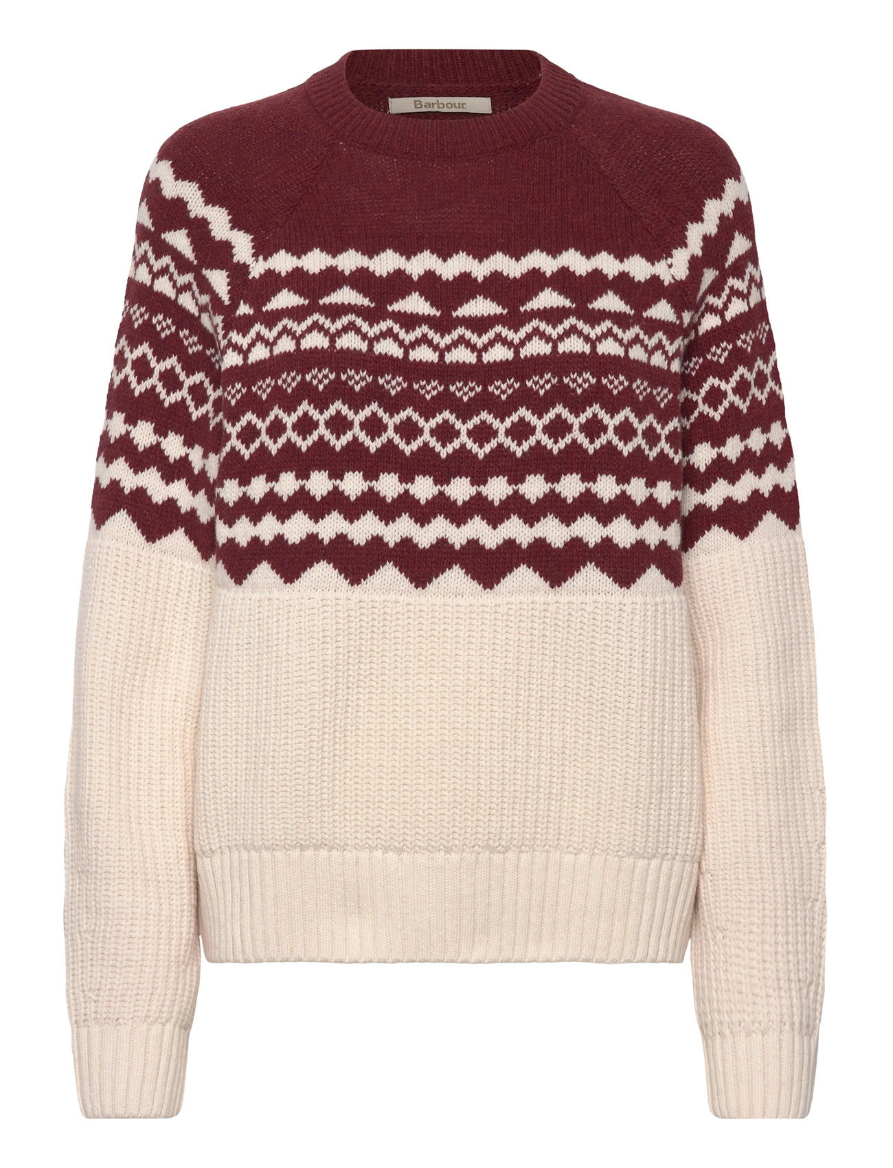 Barbour Barbour Mabel Knitted Jumper, 46, Burgundy, Strik > Trøjer, Dame