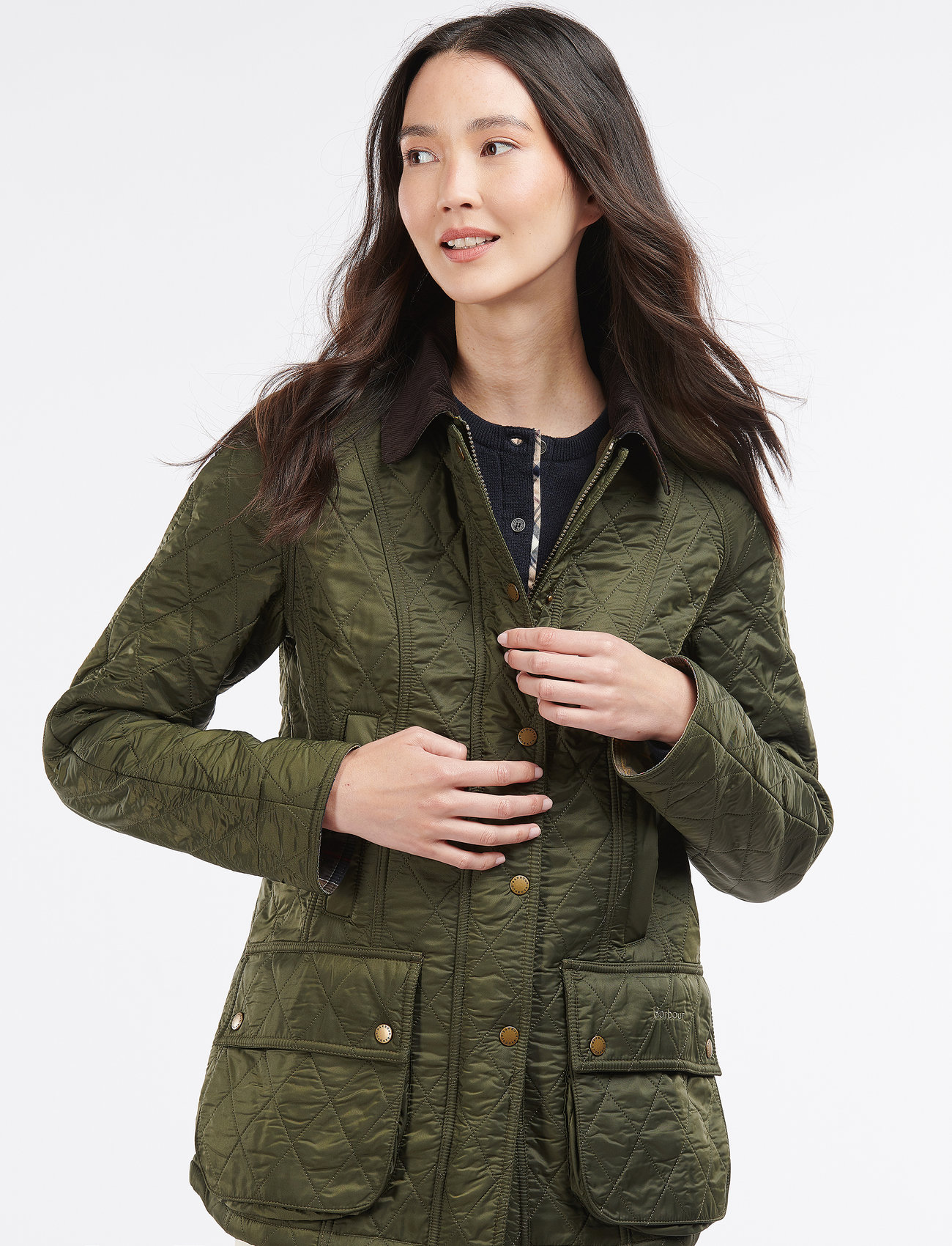 Barbour Barbour Beadnell Polarquilt, 46, Green, Jakker > Quiltede Jakker, Dame