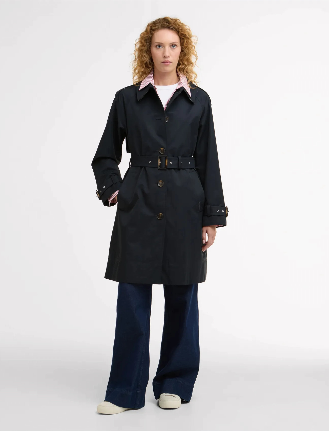 Barbour Barbour Maia Sproof, 46, Navy, Frakker > Trenchcoats, Dame