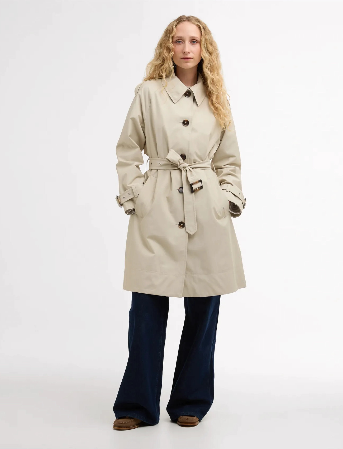 Barbour Barbour Maia Sproof, 48, Beige, Frakker > Trenchcoats, Dame