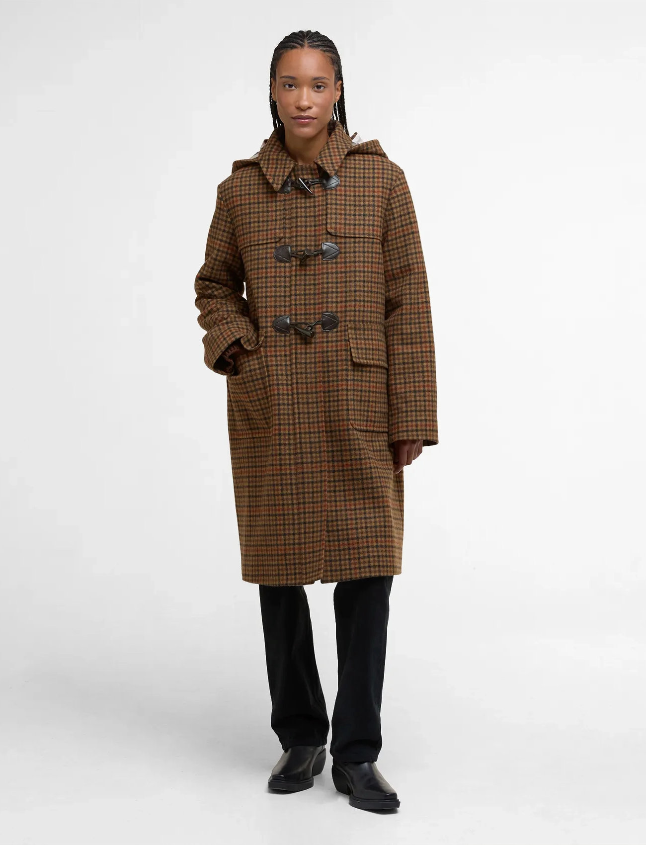 Barbour Barbour Melody Check Wool Duffle Coat