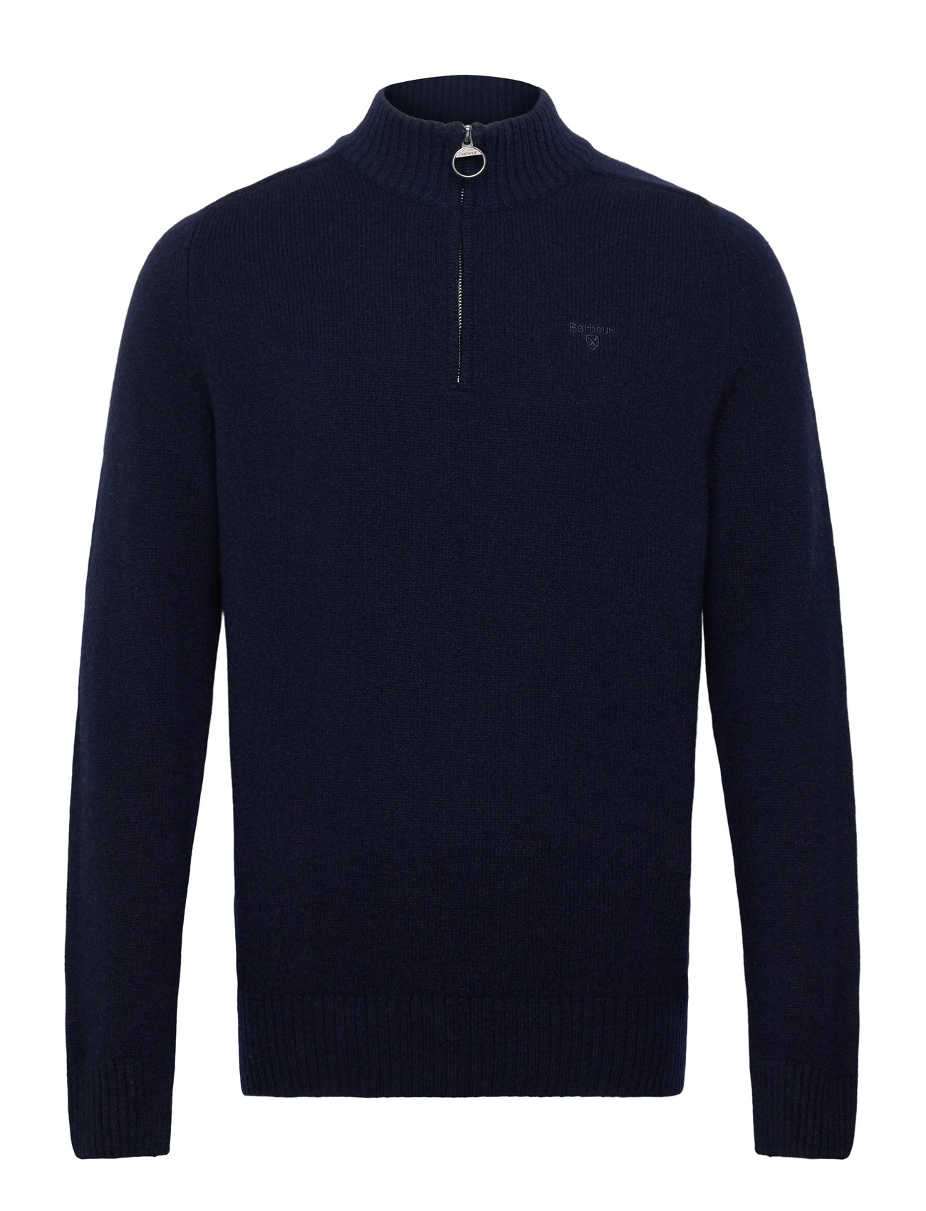 Barbour Barbour Grangetown Half Zip Knitted Jumper, L, Navy, Strik > Trøjer Med Halv Lynlås, Herre