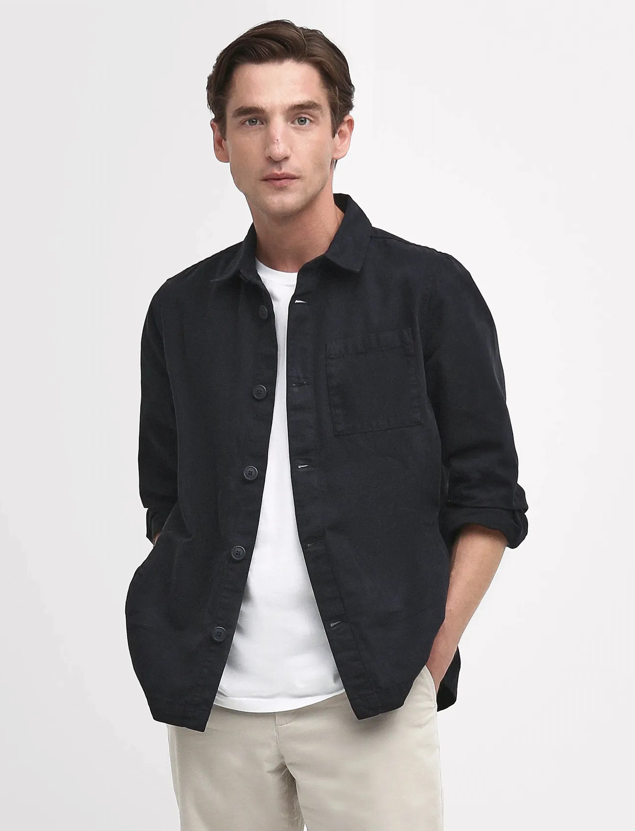 Barbour Barbour Washed Oversh, S, Navy, Jakker > Lette Jakker, Herre