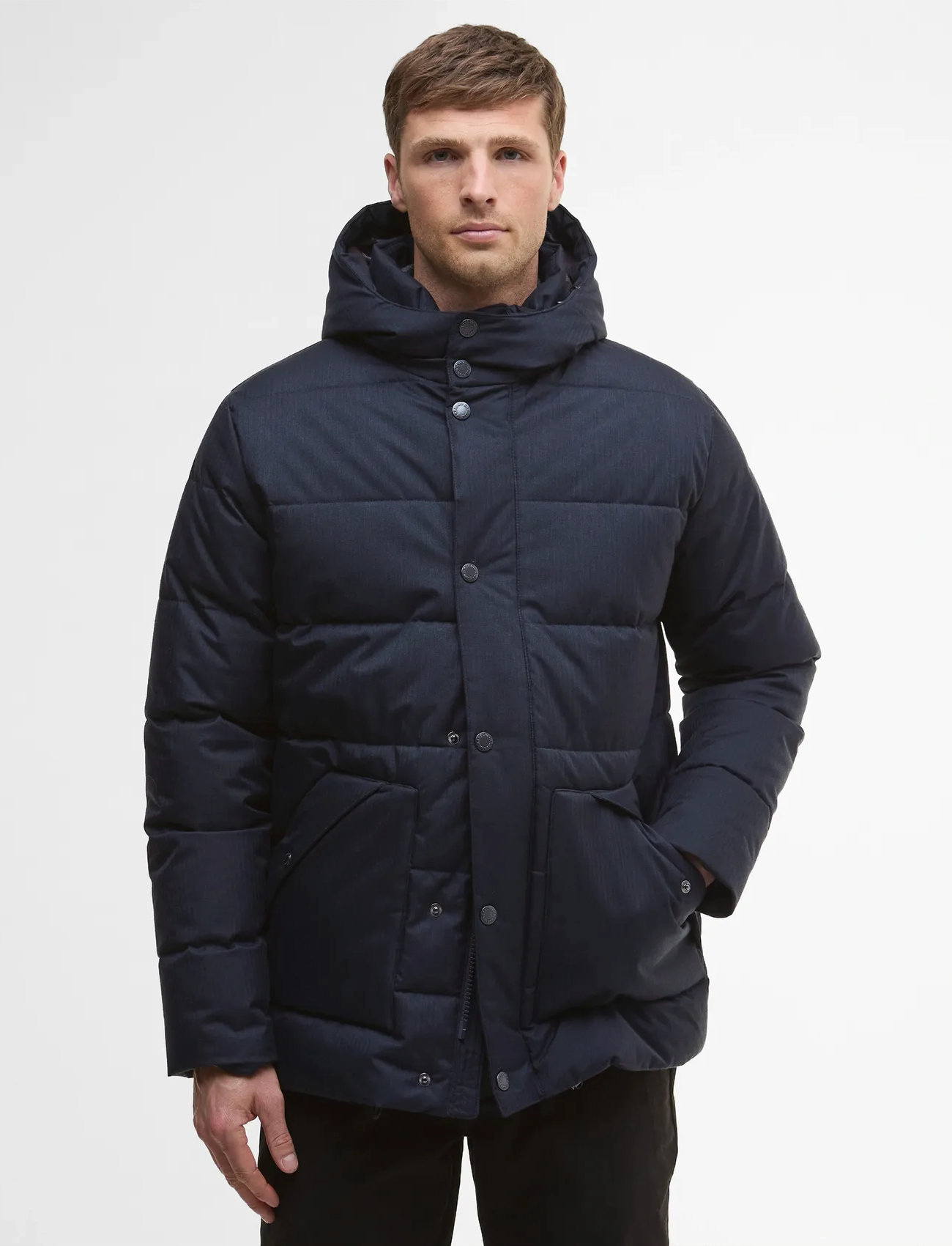 Barbour Barbour Brampton Puffe, L, Navy, Jakker > Parkaer, Herre