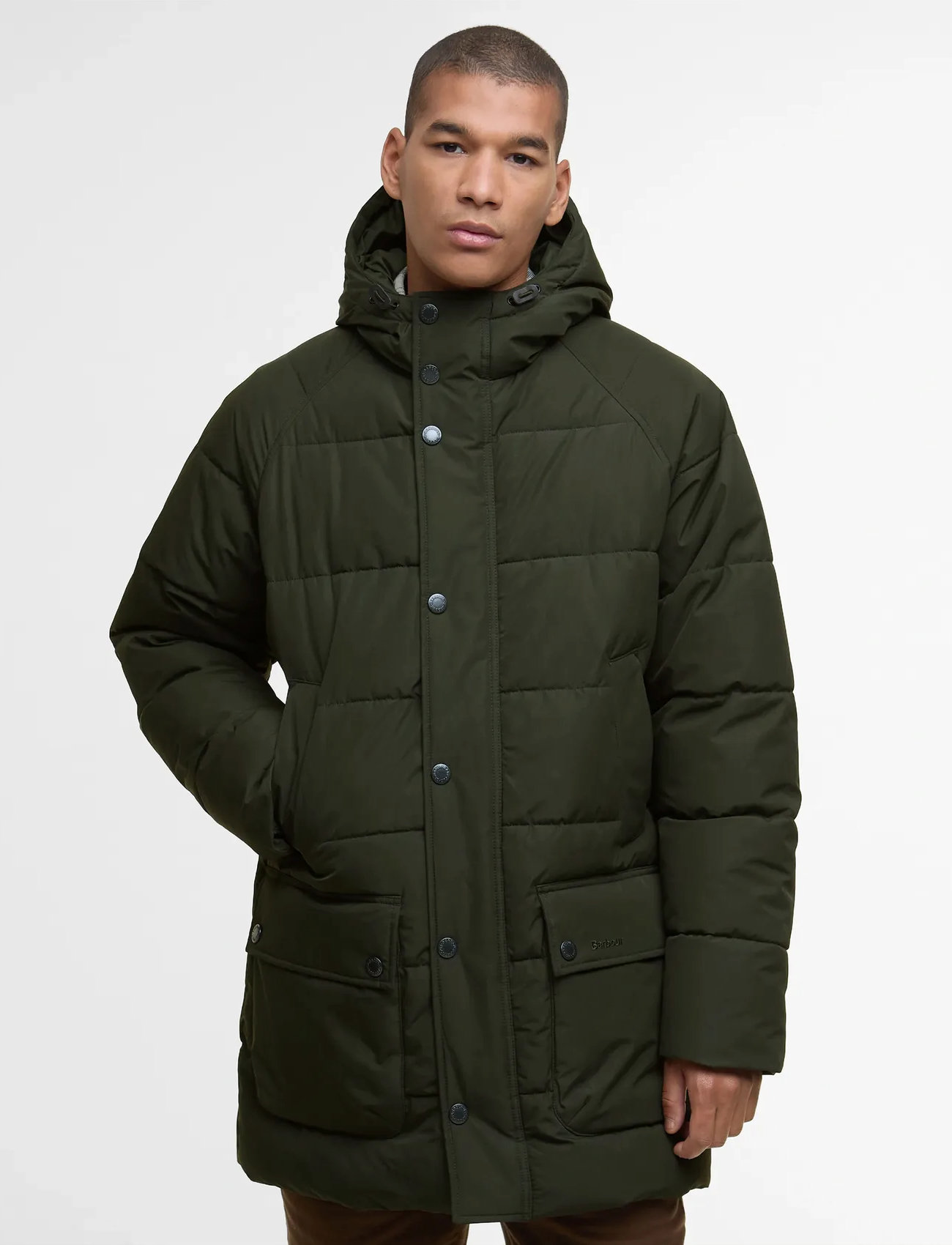 Barbour Barbour Hooded Bedale Puffer Jacket, M, Green, Jakker > Parkaer, Herre