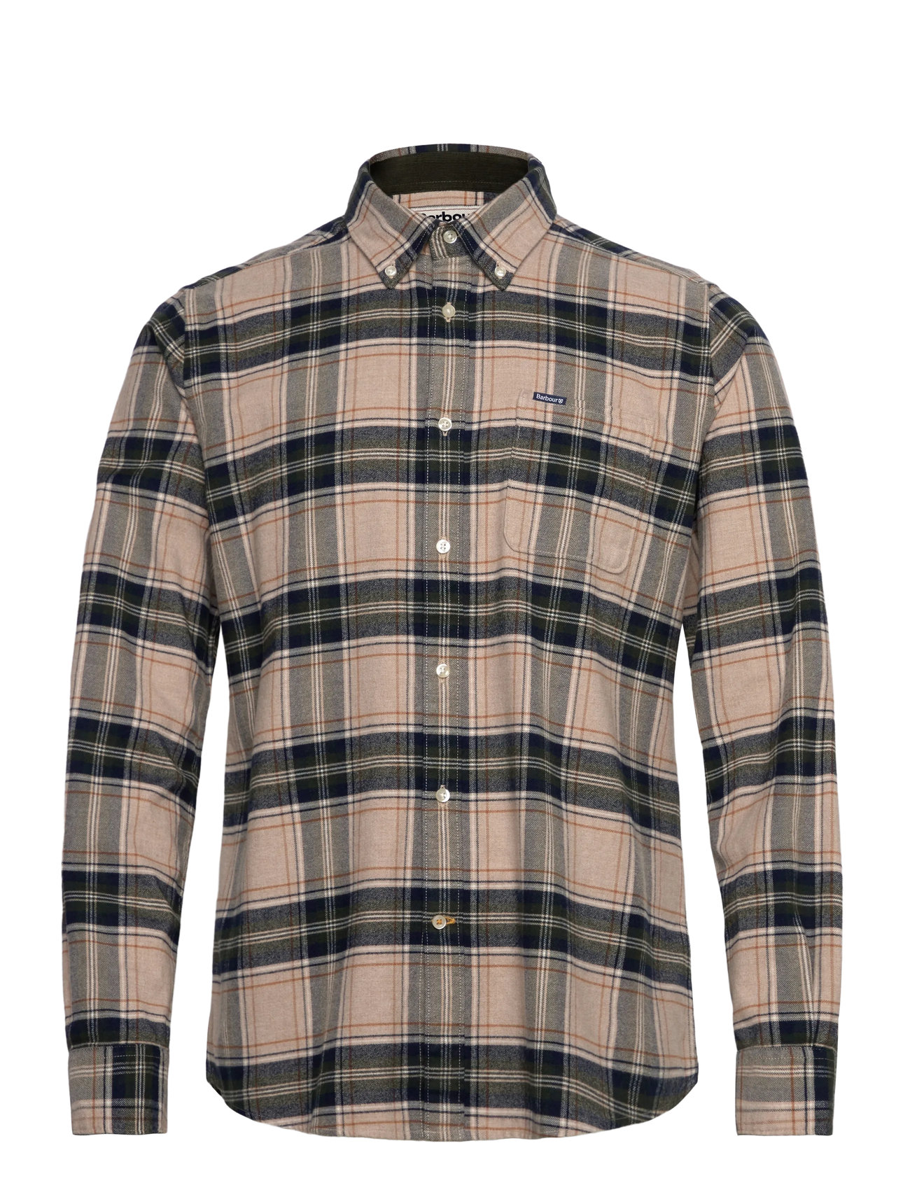 Barbour Barbour Betsom Tailored Fit, L, Beige, Skjorter > Afslappet, Herre