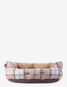 Barbour Luxury Dog Bed 30" - hundesenger & tepper - taupe/pink tart