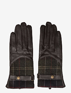 Barbour Dee Tartan Glove - BROWN