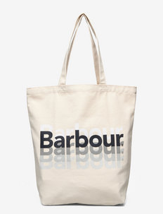 Barbour Logo Cttn Tote - tote bags - natural