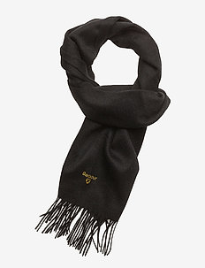 Plain Lambswool Scarf - BLACK