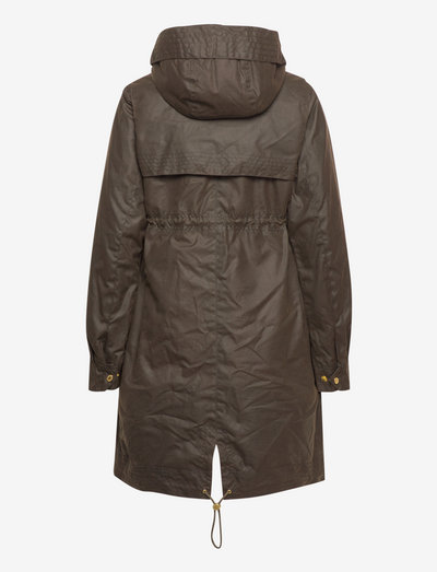 barbour birches waxed cotton hooded parka