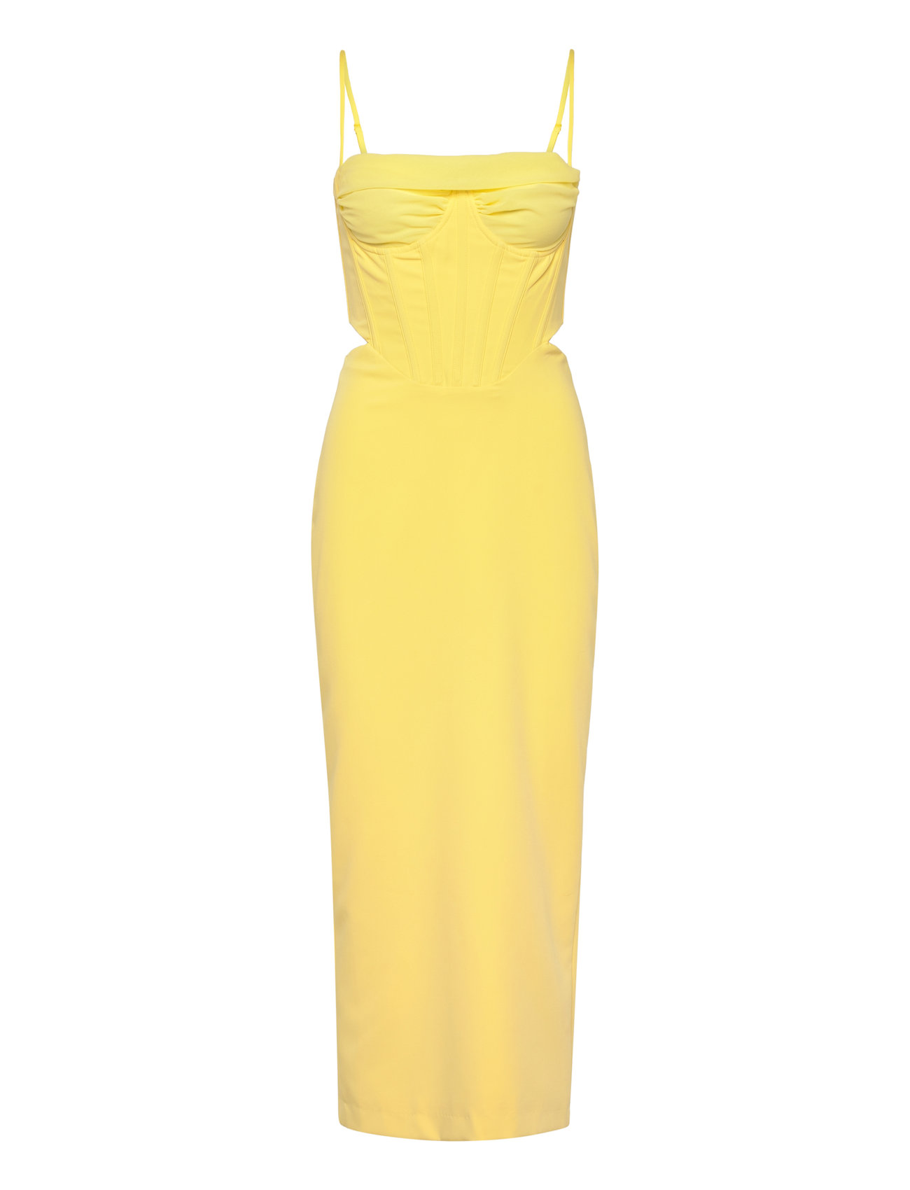 Martini Midi Dress Knelang Kjole Yellow Bardot